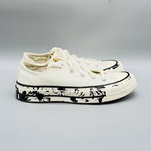 Converse Shoes Womens 5 White Chuck Taylor All Star 70 Low Top Splatter Sneakers